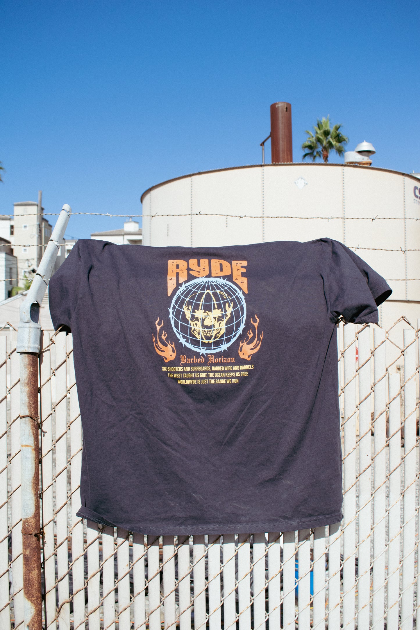 Barbed Horizons Tee Charcoal